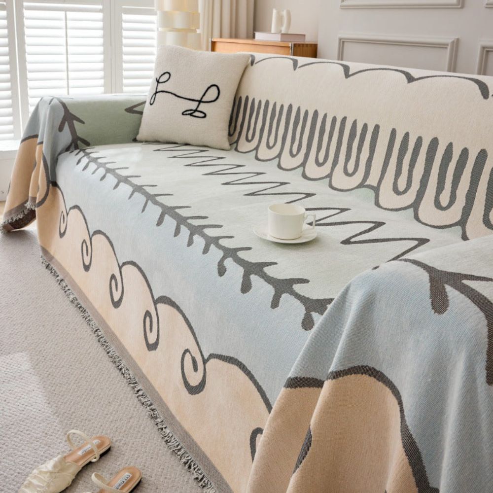 Flora Bankhoes Hoekbank - Omkeerbaar Jacquard, Elegant Ontwerp 1