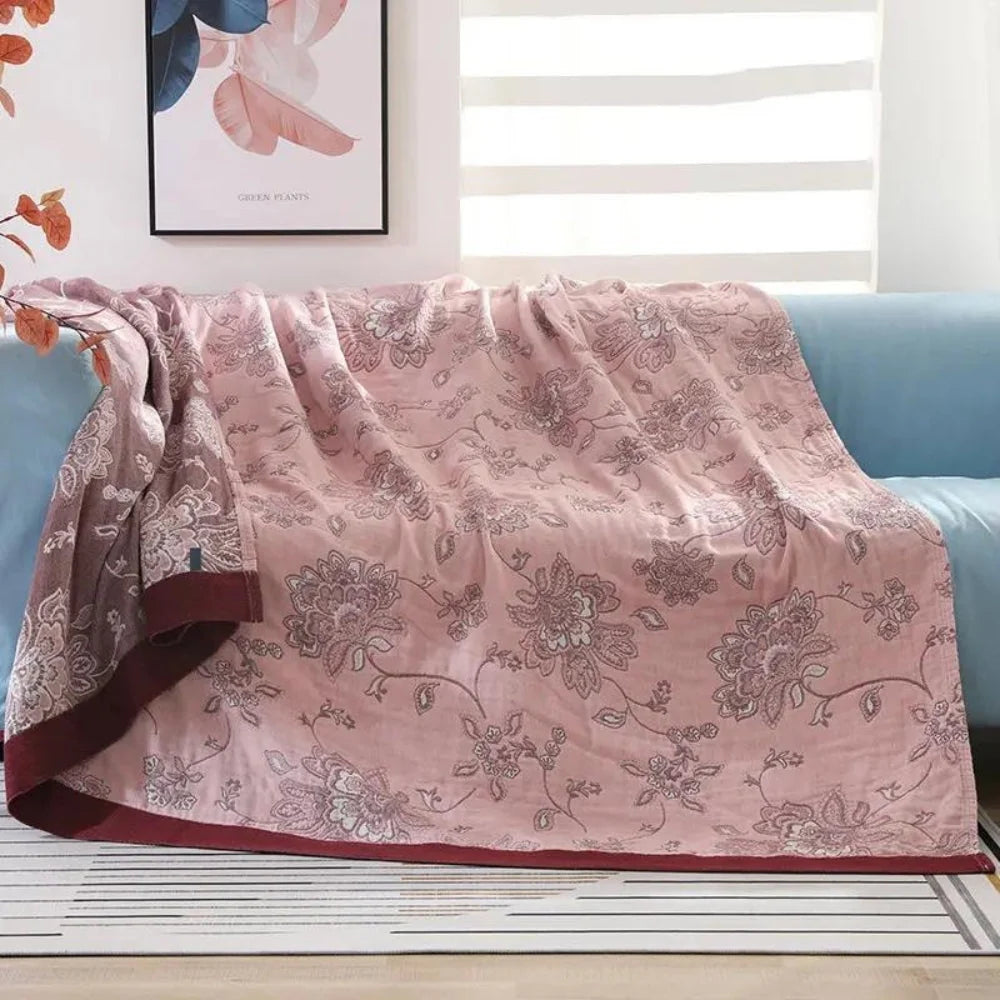 Flora Comfort Deken - 100% Katoen, Lichtgewicht en Ademend 2