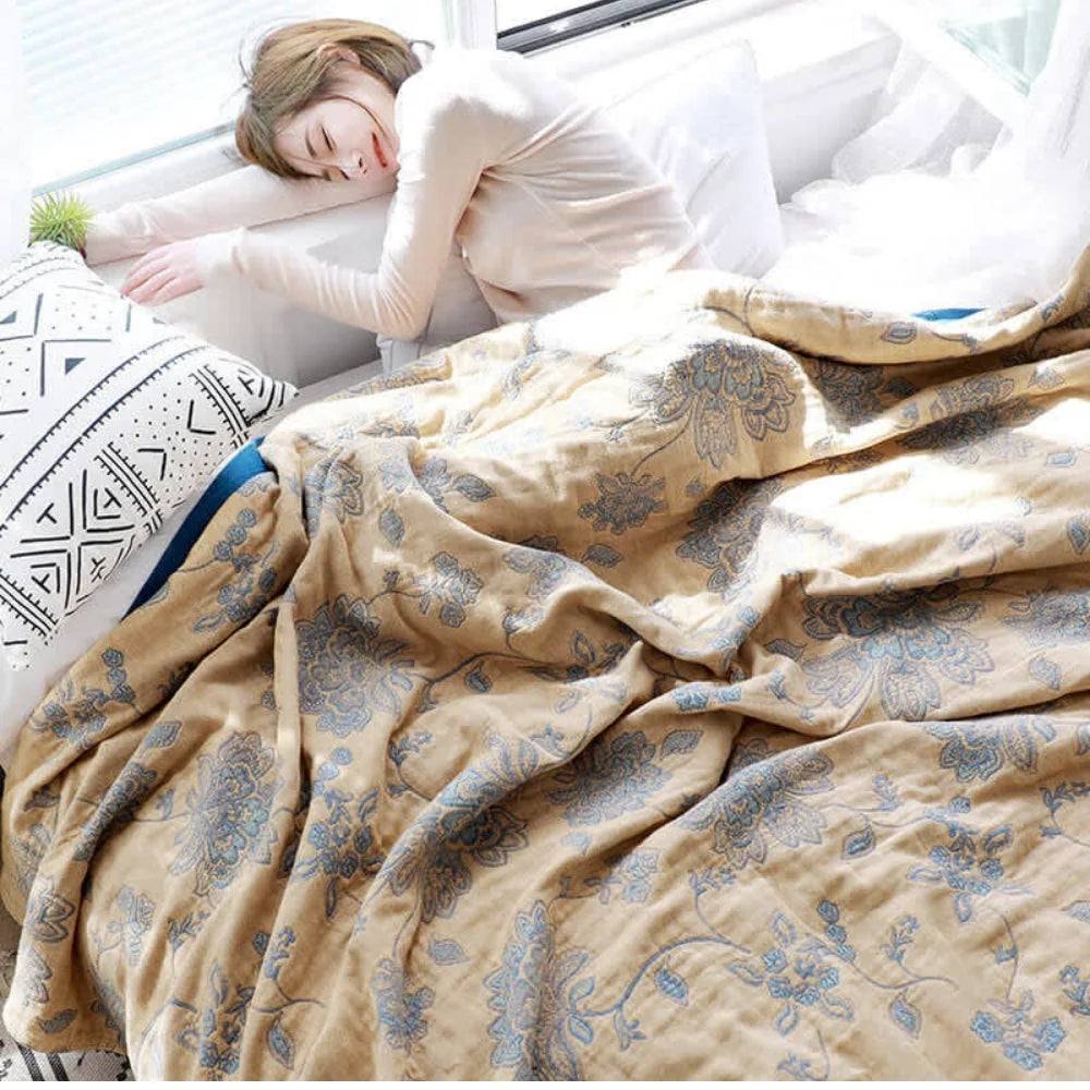 Flora Comfort Deken - 100% Katoen, Lichtgewicht en Ademend 5