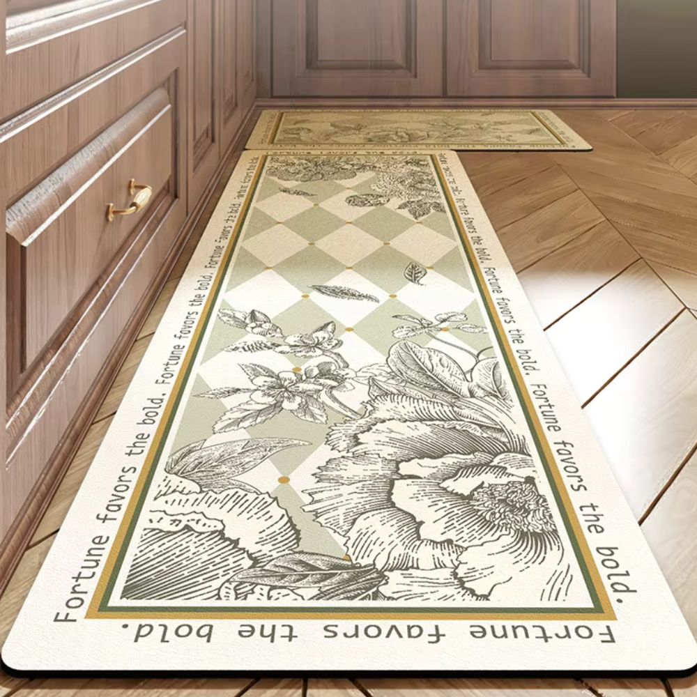 Flora Keukenmat - Sneldrogend, Antislip Rubberen Basis 3