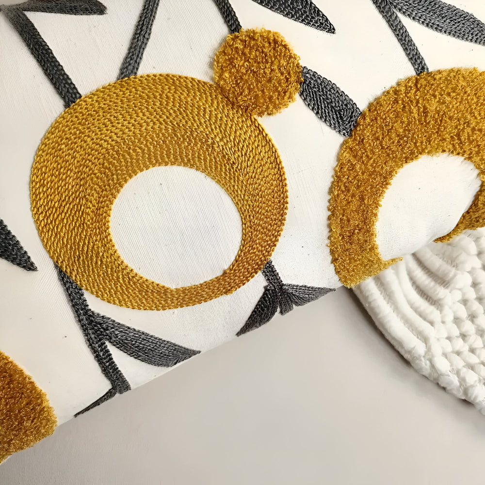 Floria Kussenhoes - Geborduurd Microvezel, Tijdloos Design 5