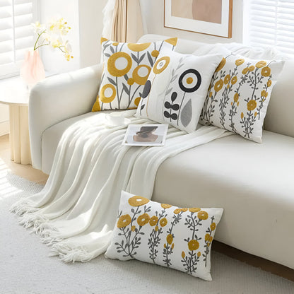 Floria Kussenhoes - Geborduurd Microvezel, Tijdloos Design 7