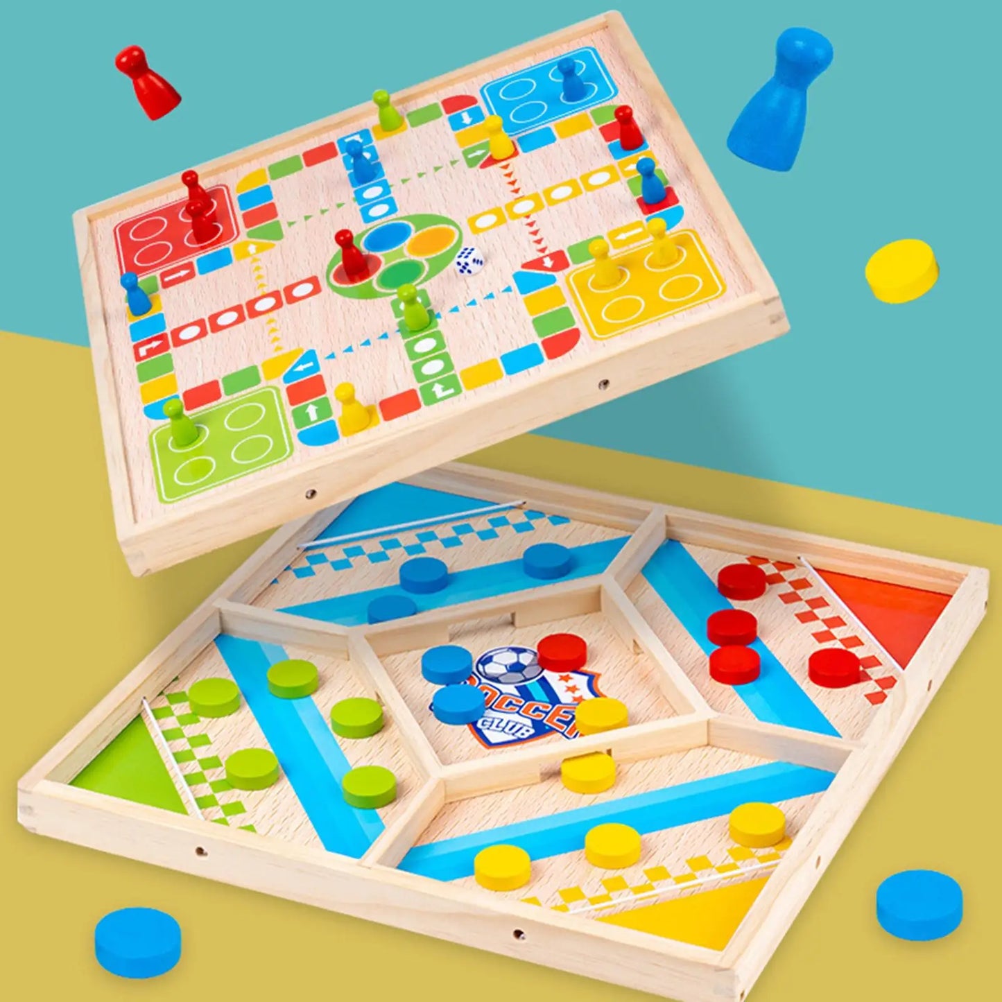 BoardSmart™ – 2-in-1 strategiespel – Houten leerspel