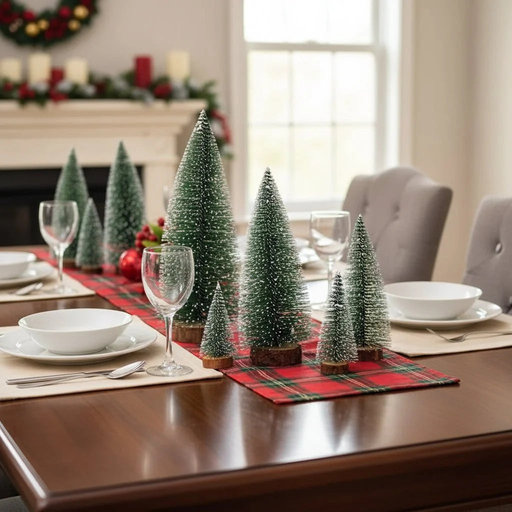 FrostyFir Mini Kerstboom - PVC, Sneeuwbedekt Tafeldecoratie voor Kleine Ruimtes 1