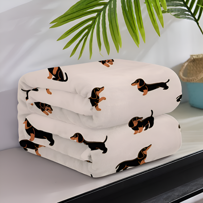 CozyDach™ – Zachte Teckel Fleeceplaid – Knusse Honden Deken