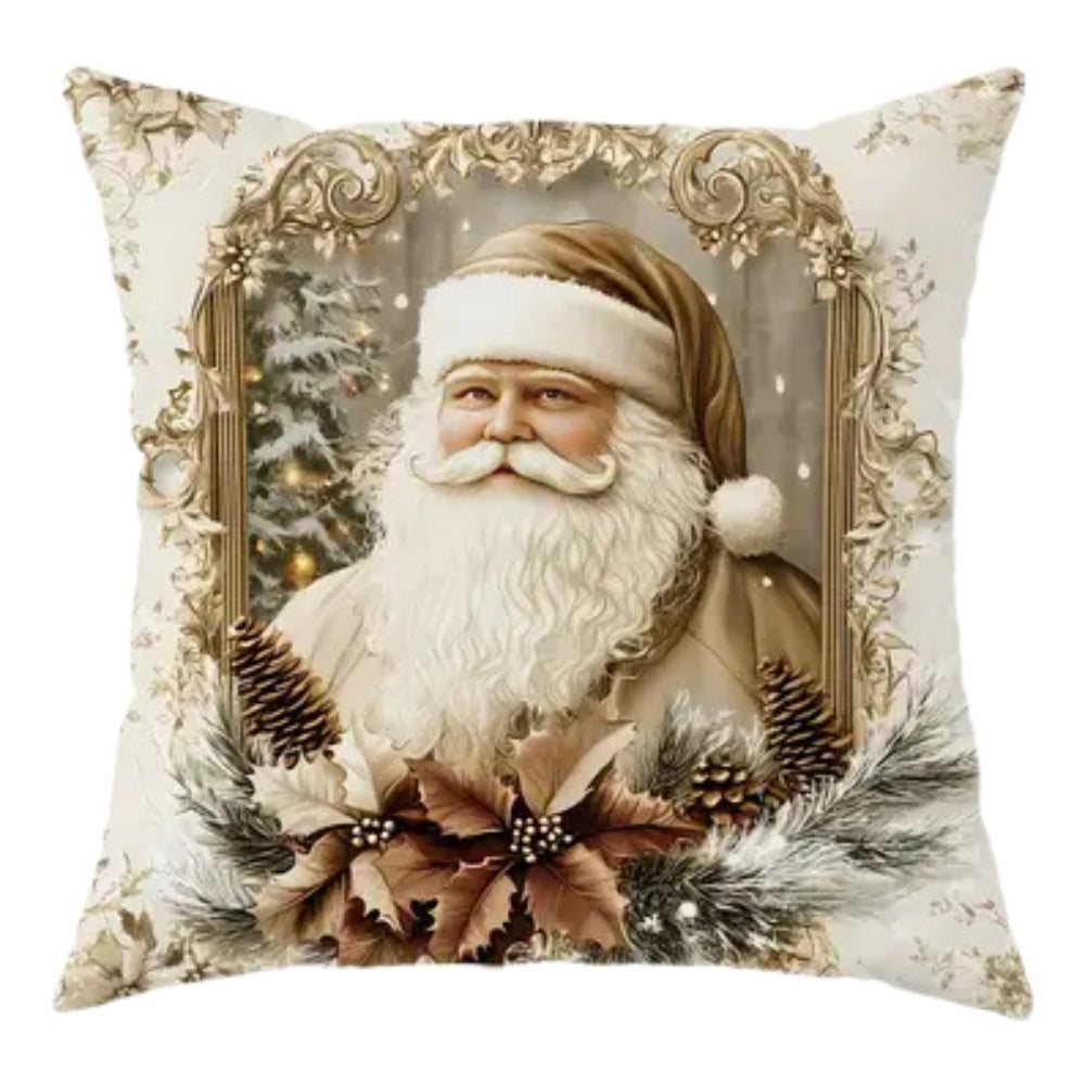 Gala Kussenhoes - Fluweel, Gouden Kerstmotieven 0