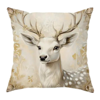Gala Kussenhoes - Fluweel, Gouden Kerstmotieven 4