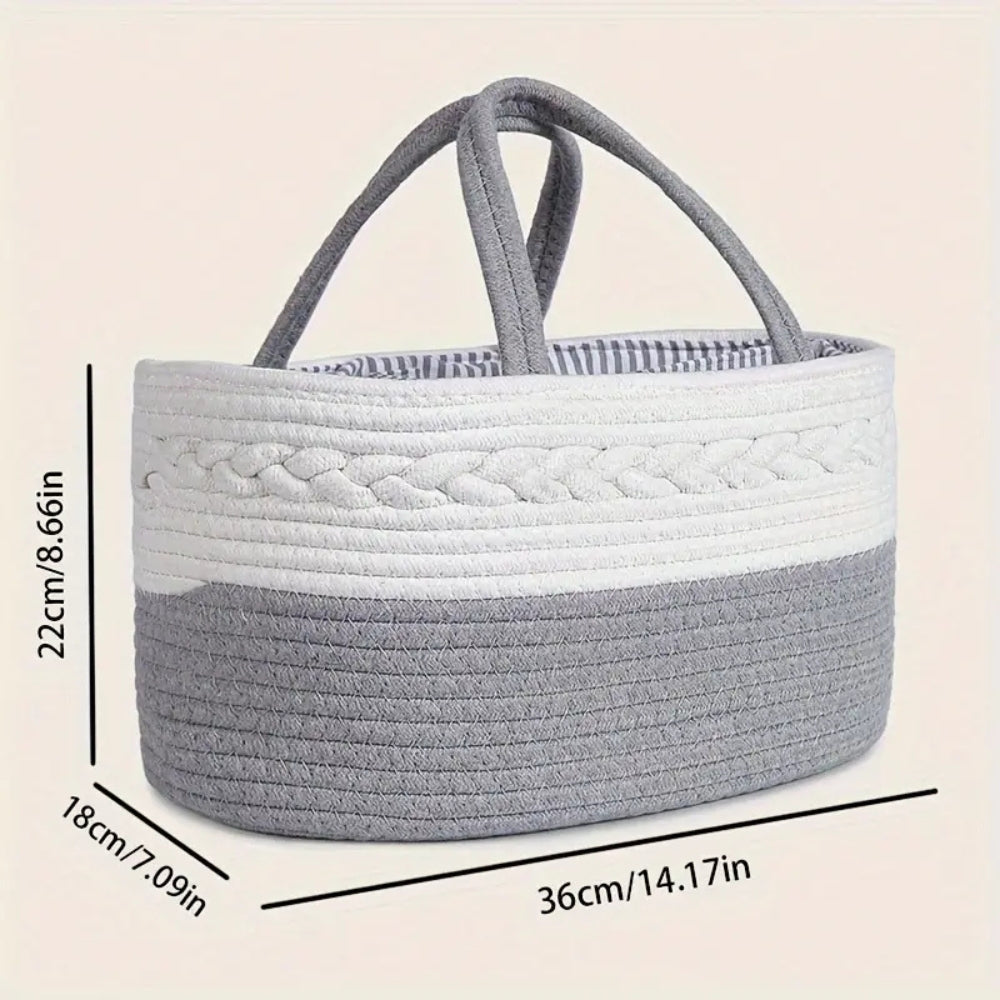 Gavio Baby Organizer - Gevlochten Grijs, Draagbaar Design 2