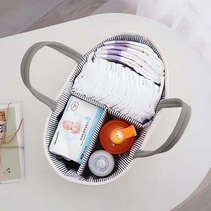 Gavio Baby Organizer - Gevlochten Grijs, Draagbaar Design 3