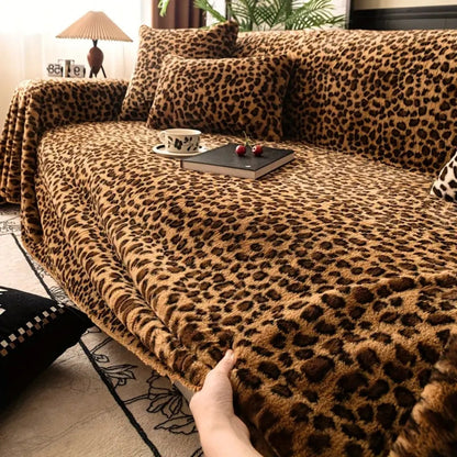 Gela Sofa Cover - Zachte Microvezel, Luipaardprint 1