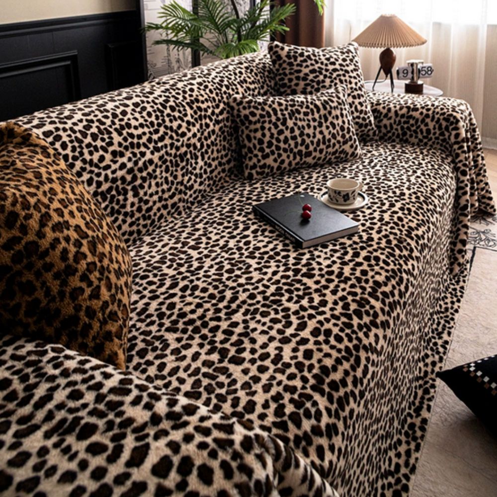 Gela Sofa Cover - Zachte Microvezel, Luipaardprint 2