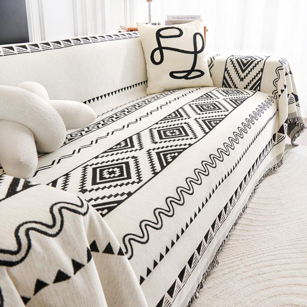 Gemo Bankhoes - Katoen Polyester, Geometrisch Boho Patroon 1