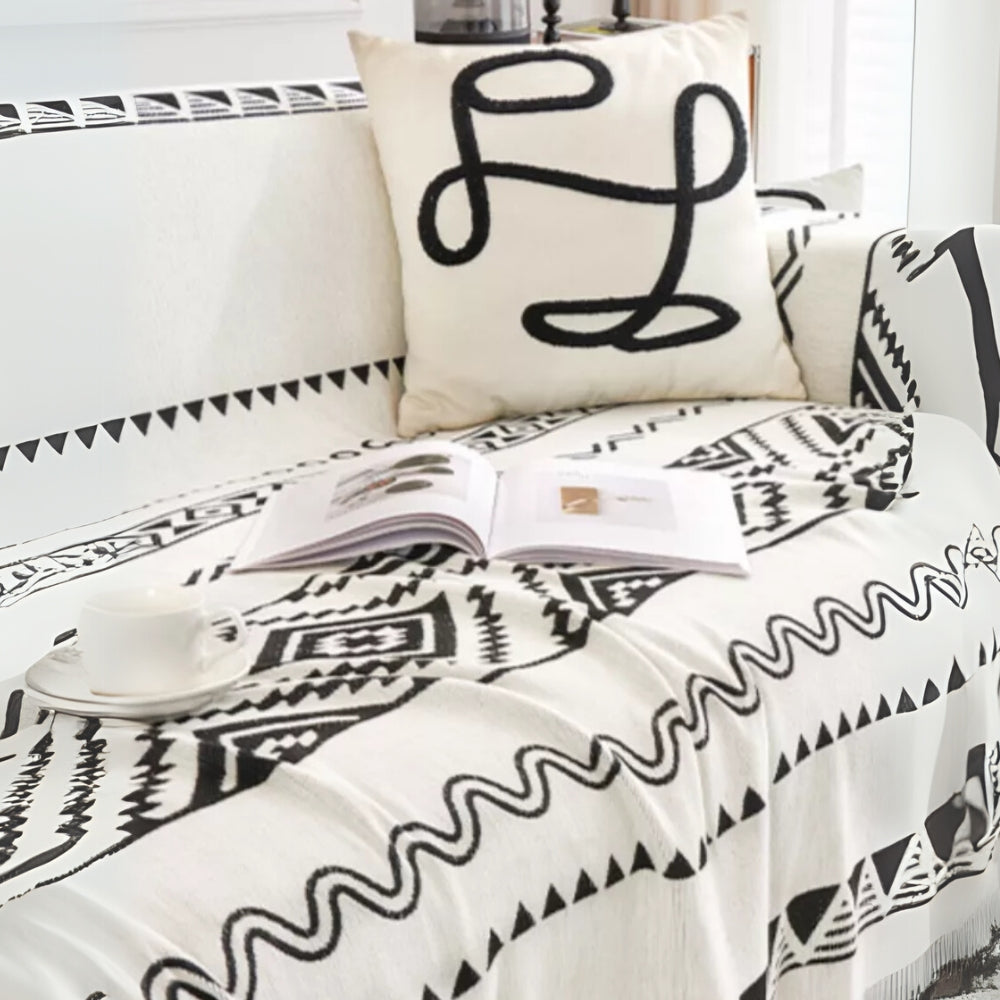 Gemo Bankhoes - Katoen Polyester, Geometrisch Boho Patroon 3