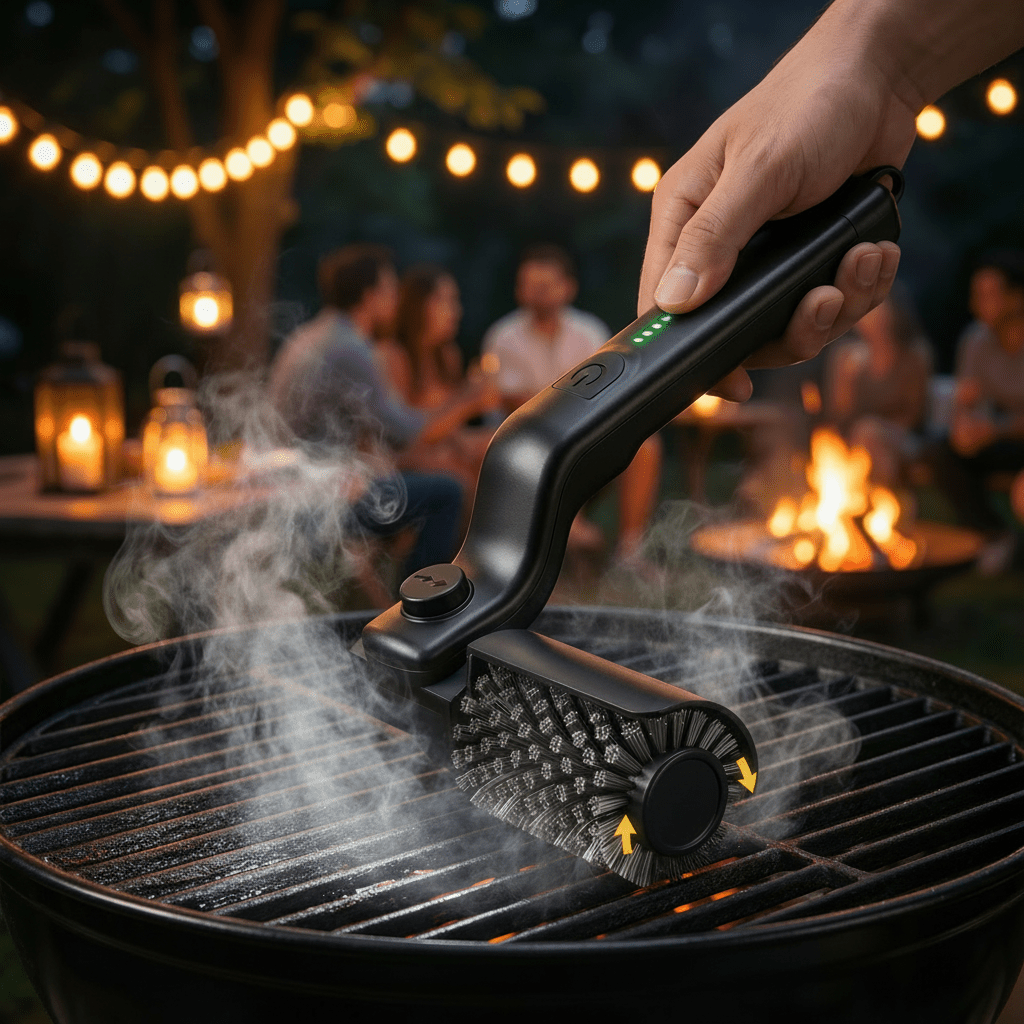 Girox Elektrische Grillborstel - Ergonomisch Handvat, 3 Reinigingsstanden 5