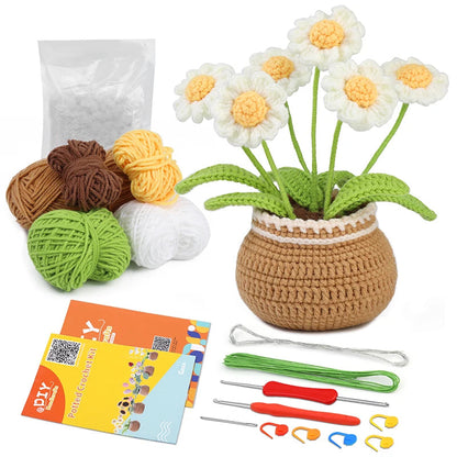 Giselle Haakset - Complete DIY Bloemenset voor Beginners, Inclusief Garen en Haaknaalden 8