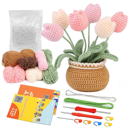 Giselle Haakset - Complete DIY Bloemenset voor Beginners, Inclusief Garen en Haaknaalden 9