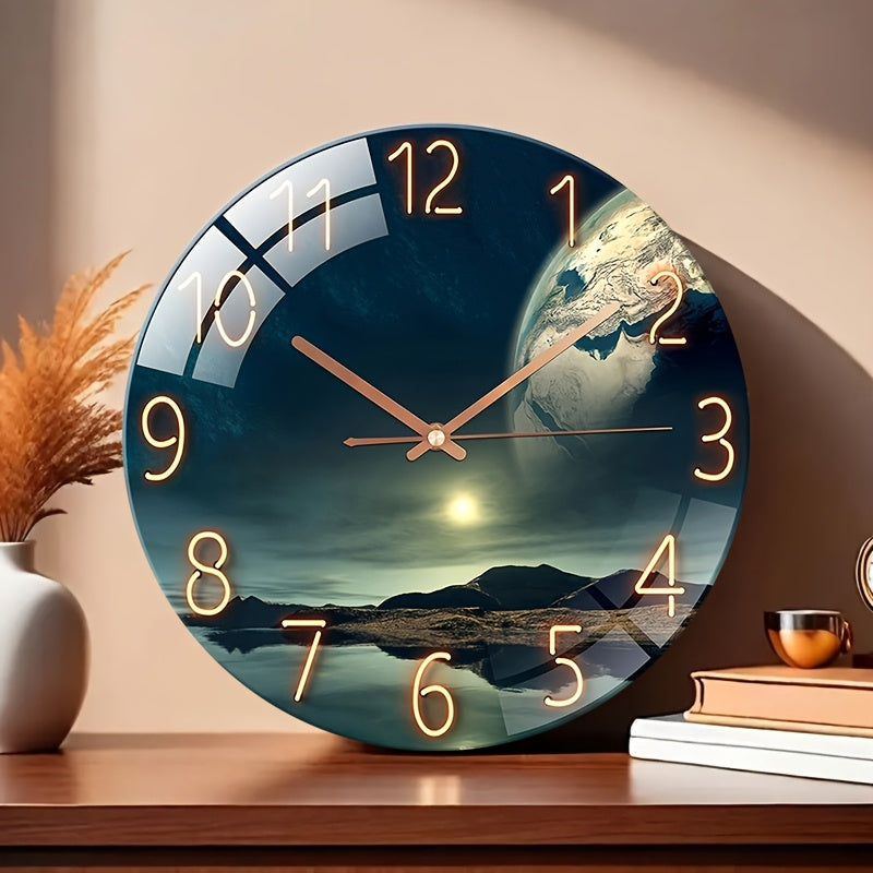 Glacia Grote Wandklok - Gehard Glas, Aardlandschap Design 1