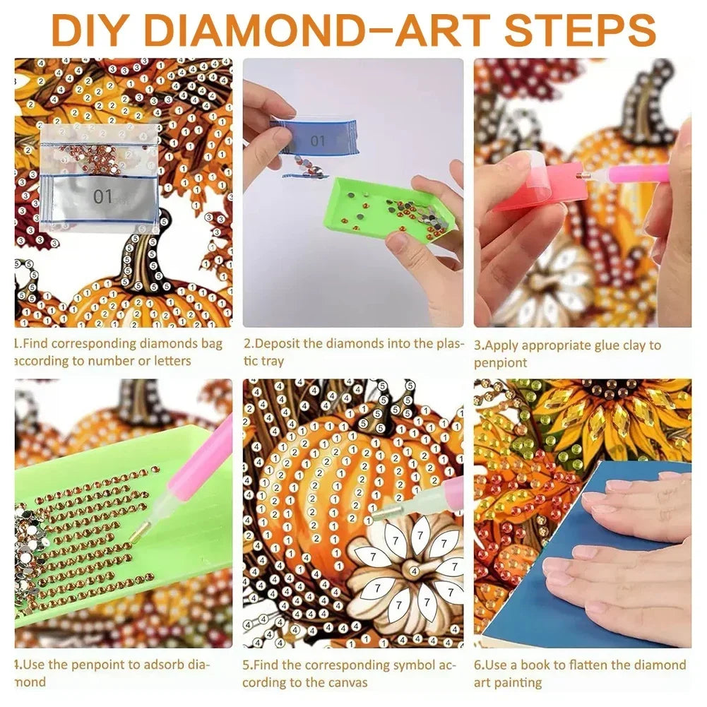 GleamCraft Diamond Painting Kit - Compleet Herfstproject met Strass-Steentjes 4
