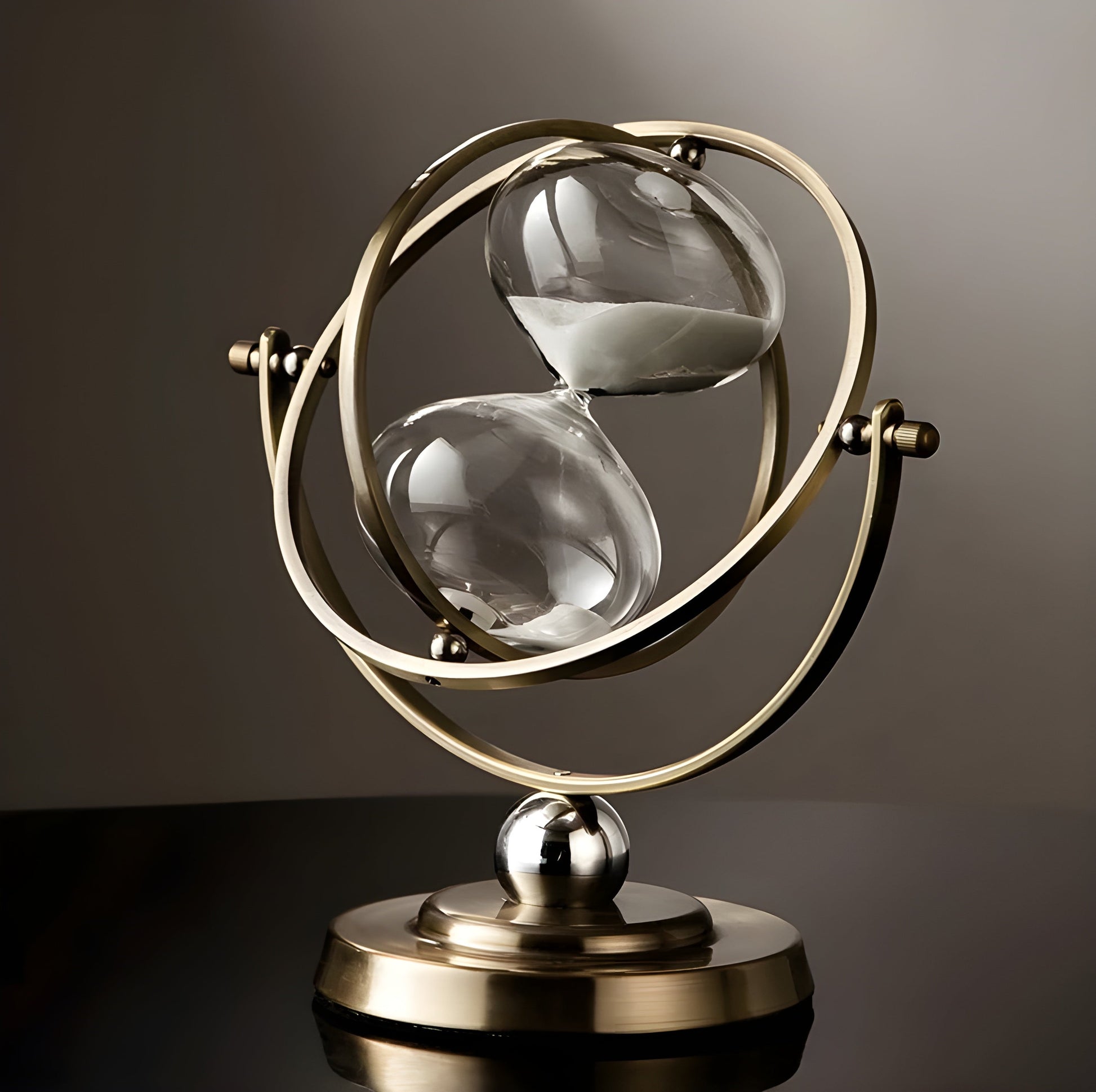 GleamTime Zandloper - Hoogwaardig Messing, Elegante Gouden Afwerking 0