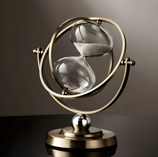 GleamTime Zandloper - Hoogwaardig Messing, Elegante Gouden Afwerking 0