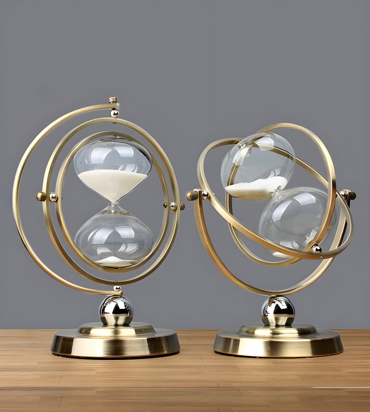 GleamTime Zandloper - Hoogwaardig Messing, Elegante Gouden Afwerking 1
