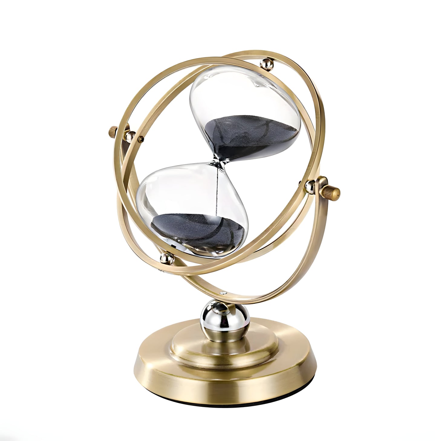 GleamTime Zandloper - Hoogwaardig Messing, Elegante Gouden Afwerking 2