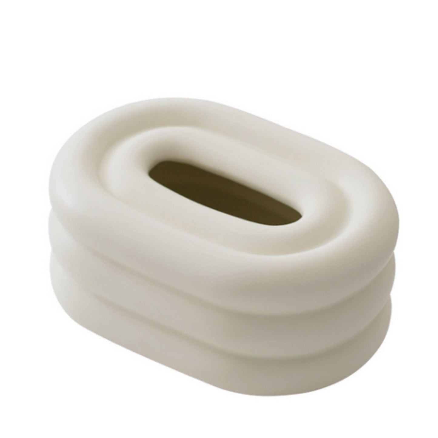 Gleam Tissue Holder - Keramiek, Modern Ontwerp 0