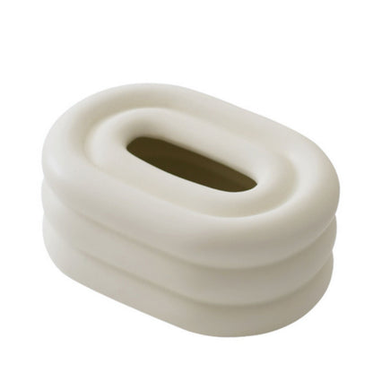 Gleam Tissue Holder - Keramiek, Modern Ontwerp 0