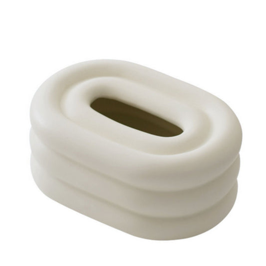 Gleam Tissue Holder - Keramiek, Modern Ontwerp 0