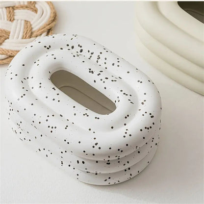 Gleam Tissue Holder - Keramiek, Modern Ontwerp 4