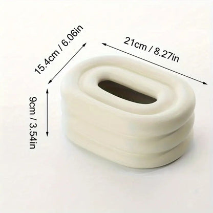 Gleam Tissue Holder - Keramiek, Modern Ontwerp 5
