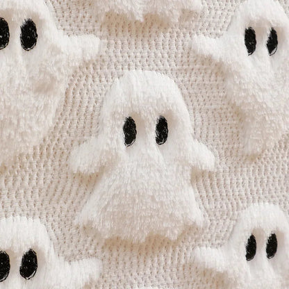 Glenver Tafelloper - Getuft Textiel met Pompoen en Spook Motief 4