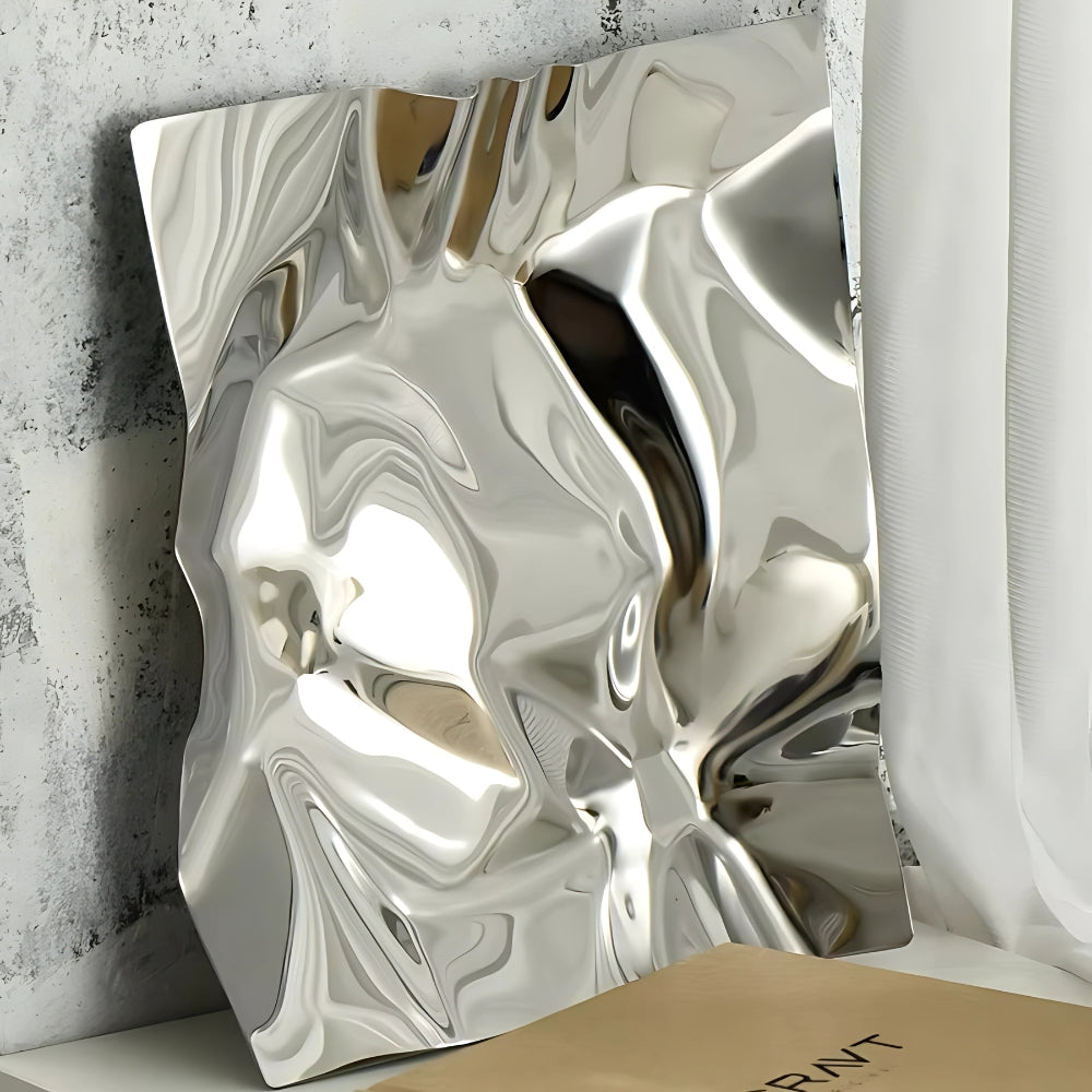Glimma Dienblad - Gerimpeld Roestvrij Staal, Moderne Luxe Decoratie 5