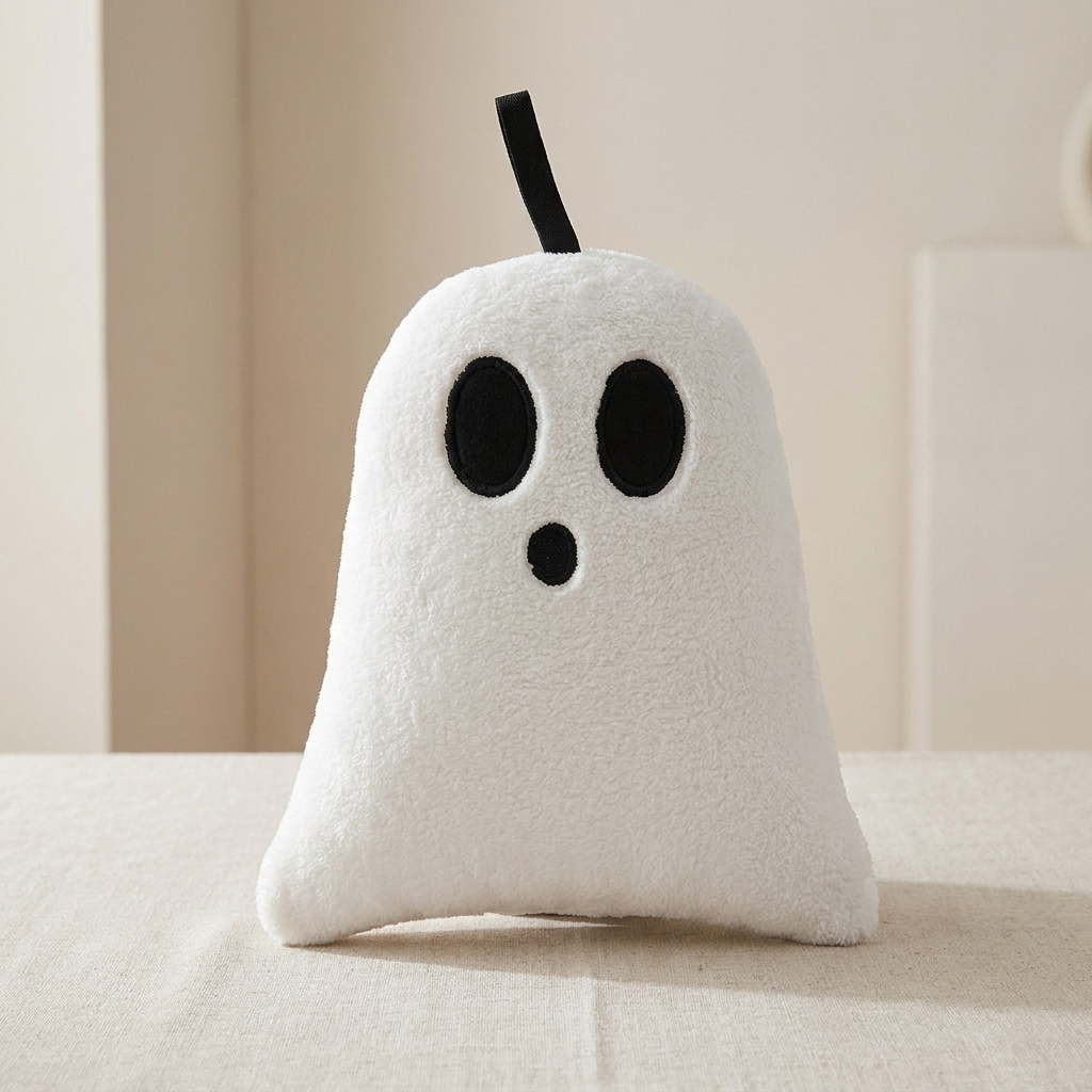 Glimmer Ghost Handdoek - Zacht Koraalfleece, Halloween Thema 1