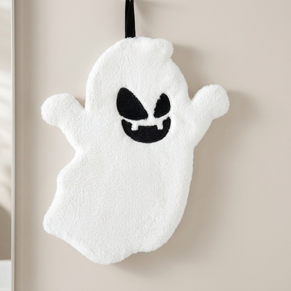 Glimmer Ghost Handdoek - Zacht Koraalfleece, Halloween Thema 2