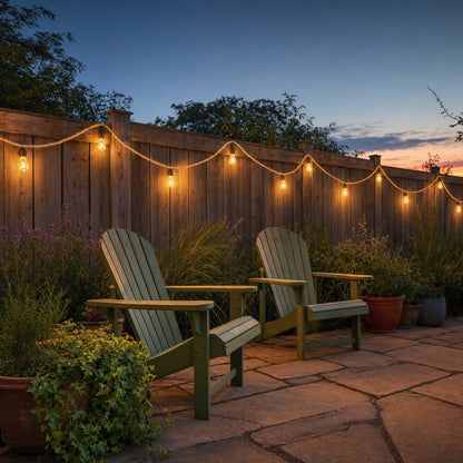 GlowHemp Solar String Lights - Natuurlijk Henneptouw, Weerbestendig 5