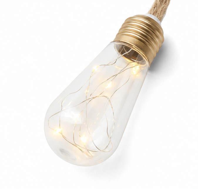 GlowHemp Solar String Lights - Natuurlijk Henneptouw, Weerbestendig 7