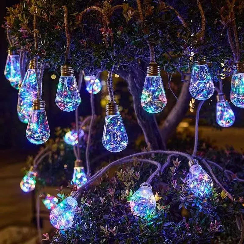 GlowHemp Solar String Lights - Natuurlijk Henneptouw, Weerbestendig 9