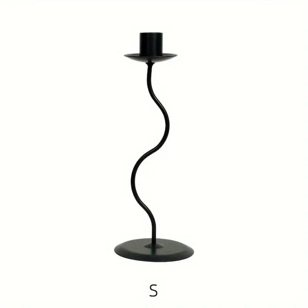 Glynn Kaarsenhouder - Gebogen IJzer, Vintage Stijl 0