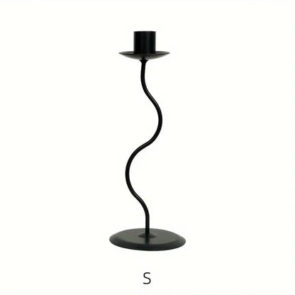 Glynn Kaarsenhouder - Gebogen IJzer, Vintage Stijl 0