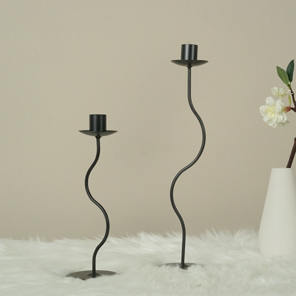 Glynn Kaarsenhouder - Gebogen IJzer, Vintage Stijl 2