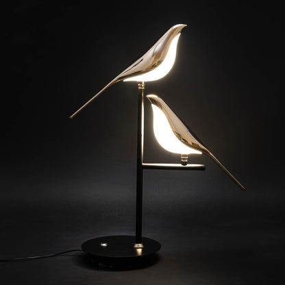 Gouden Vogellicht Wandlamp - Metaal, Scandinavisch Design met LED Verlichting 3