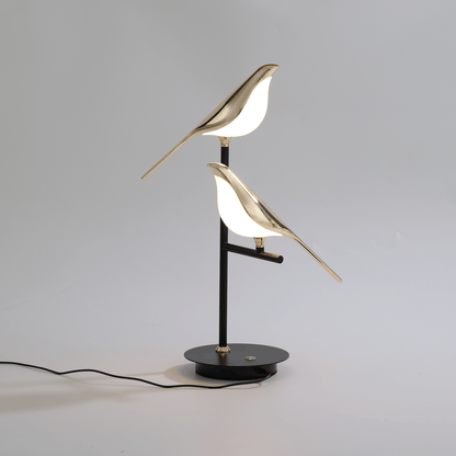 Gouden Vogellicht Wandlamp - Metaal, Scandinavisch Design met LED Verlichting 5