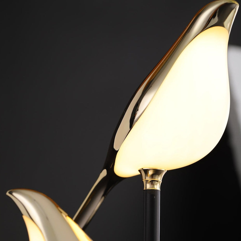 Gouden Vogellicht Wandlamp - Metaal, Scandinavisch Design met LED Verlichting 6