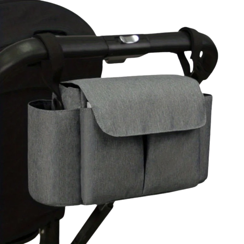 StrollNest™ – Organizer met Fleshouders voor Kinderwagens – Praktische Opbergoplossing