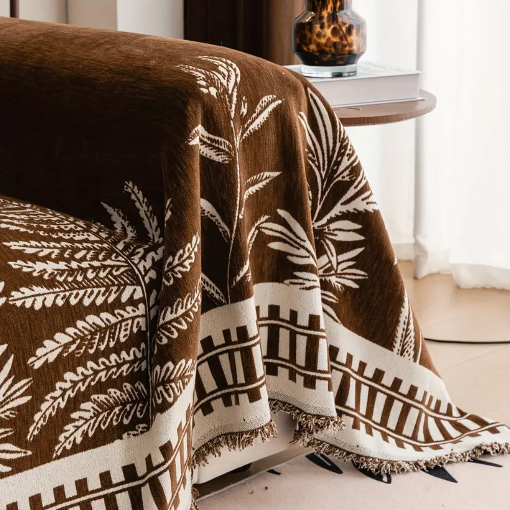Grove Bankhoes - Chenille, Botanisch Motief, Duurzaam 5