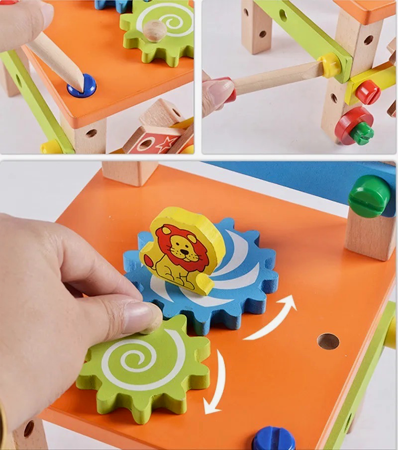 HandyChair™ – Montessori werkbank in stoelvorm – Hout bouwspeelgoed