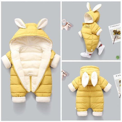 BunnyCuddle™ – Warme Baby Wintercombi met Oortjes – Schattige & Comfortabele Outfit