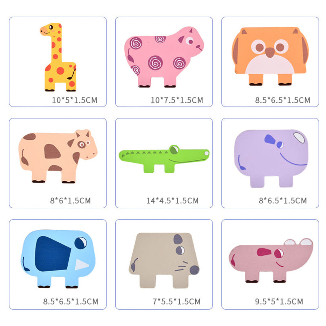 AnimalPals™ – Stapelbare houten dieren spel – Leren & Spelen