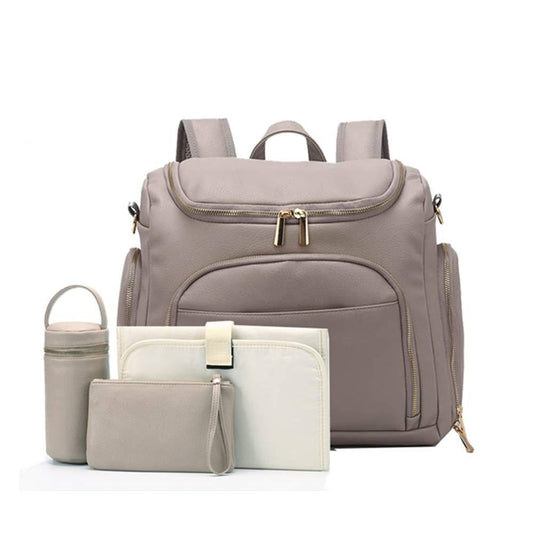 ChicVoyage™ – Sac à Langer en Cuir Véritable – Élégance et Praticité pour les Parents Modernes